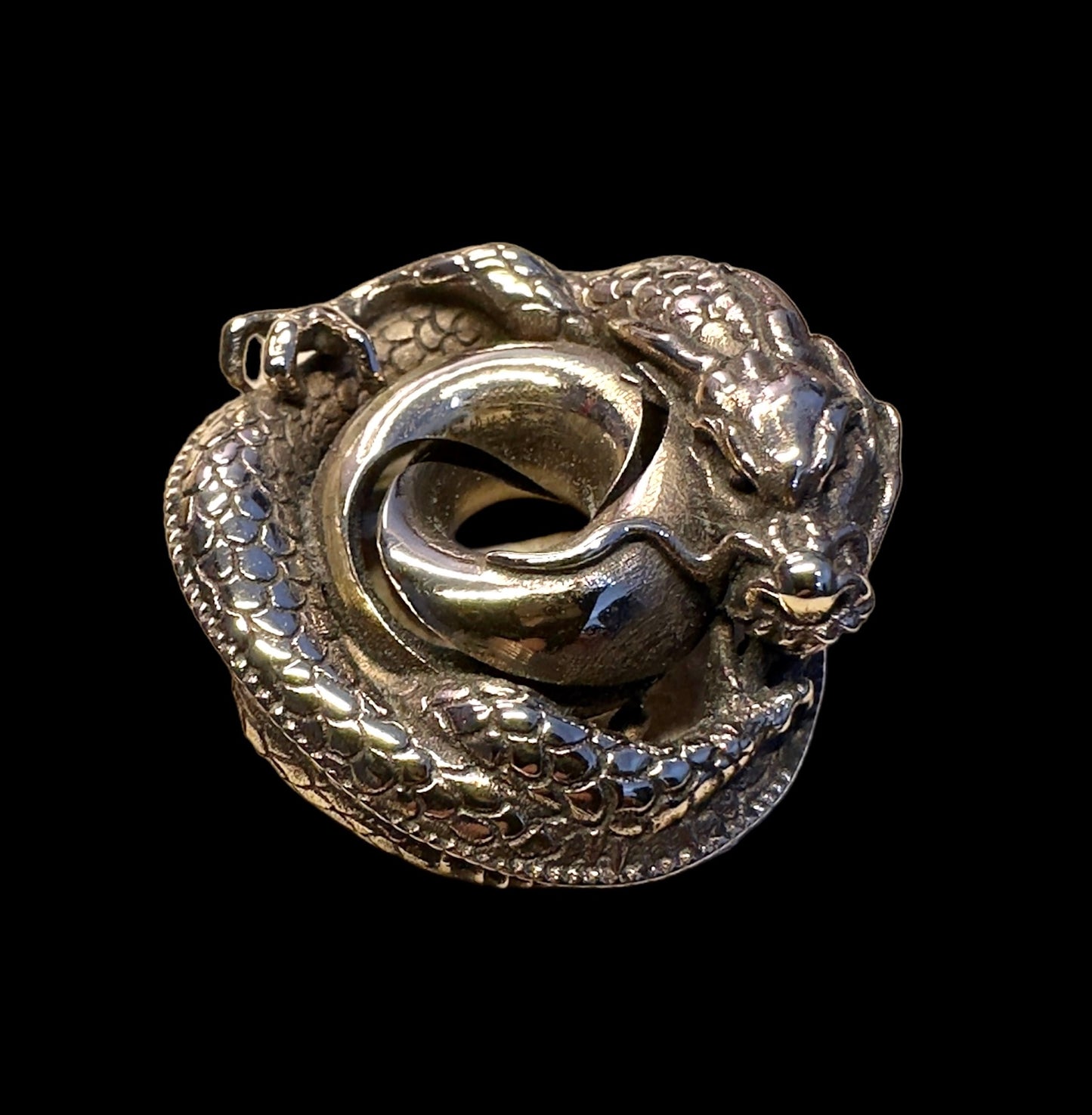 Sterling Silver Mobius Dragon Pendant