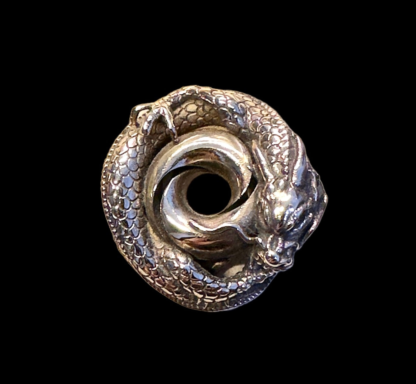 Sterling Silver Mobius Dragon Pendant