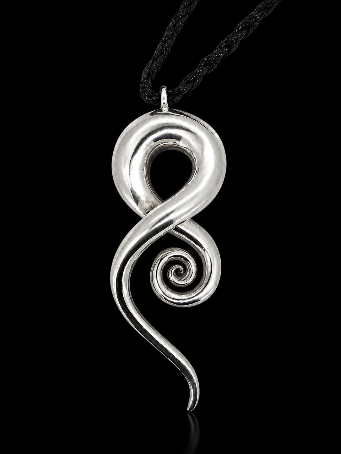 Sterling Silver Twist Koru Pendant