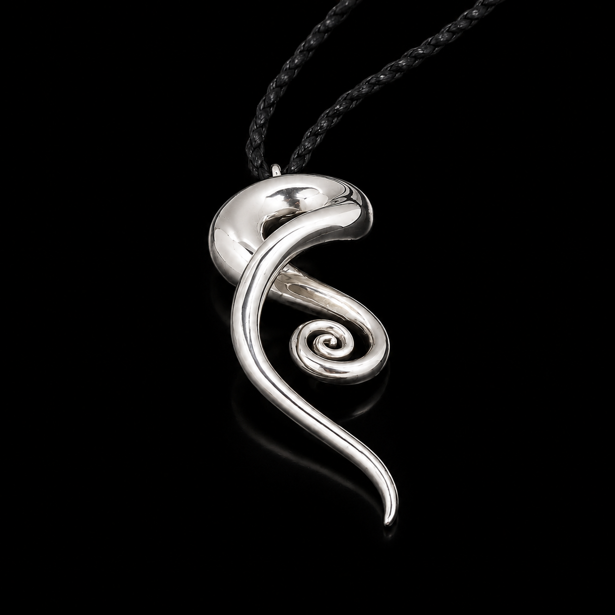 Sterling Silver Twist Koru Pendant