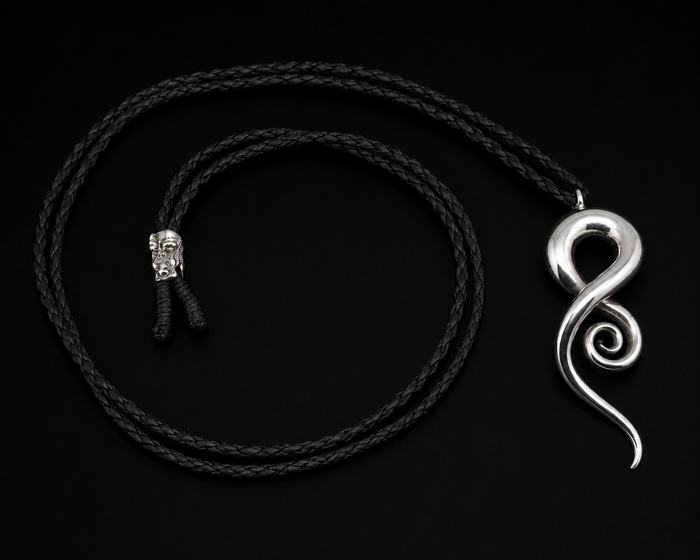 Sterling Silver Twist Koru Pendant