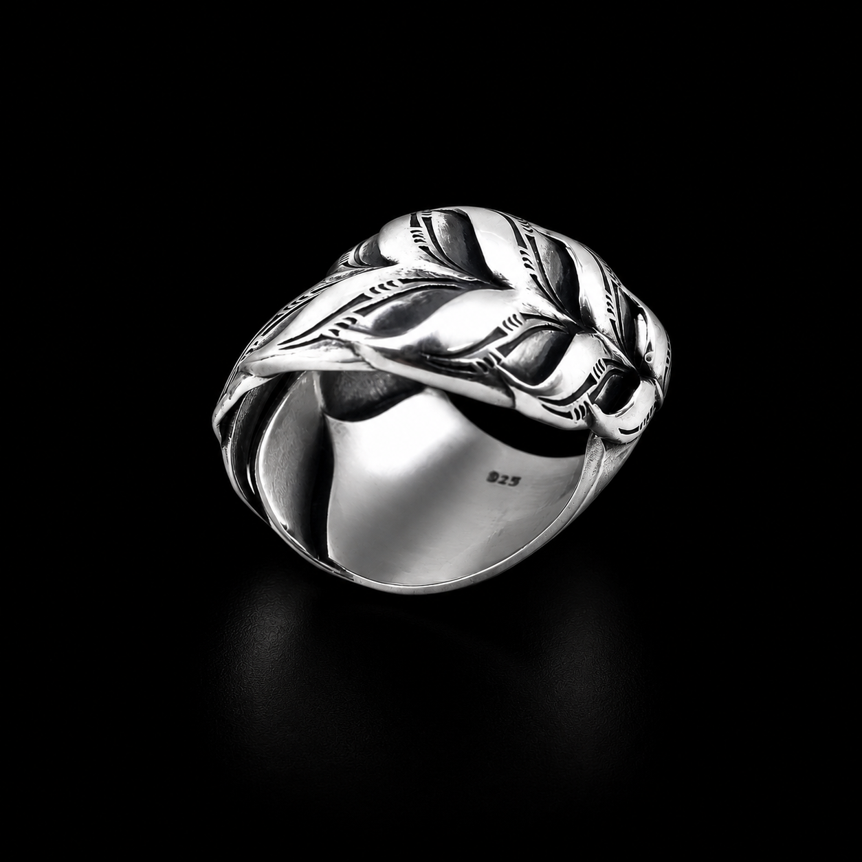 Sterling Silver Whale Tail Ring