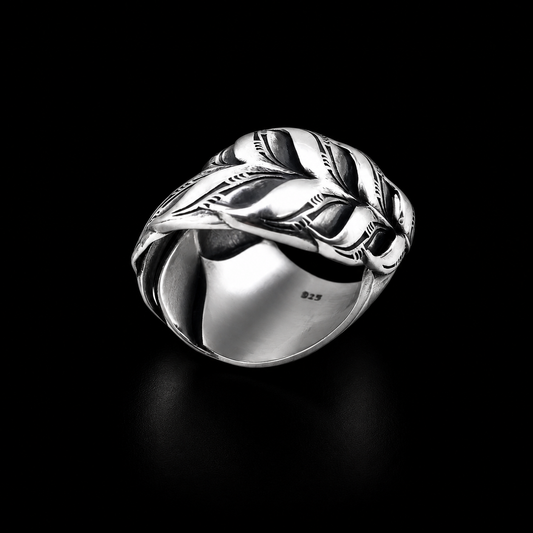 Sterling Silver Whale Tail Ring