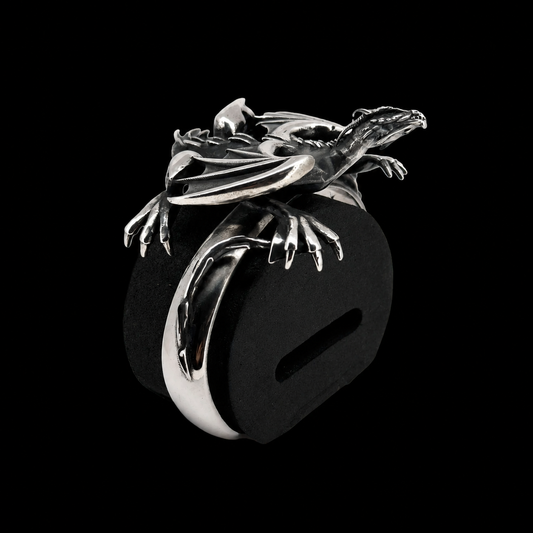 Sterling Silver Dragon Cuff