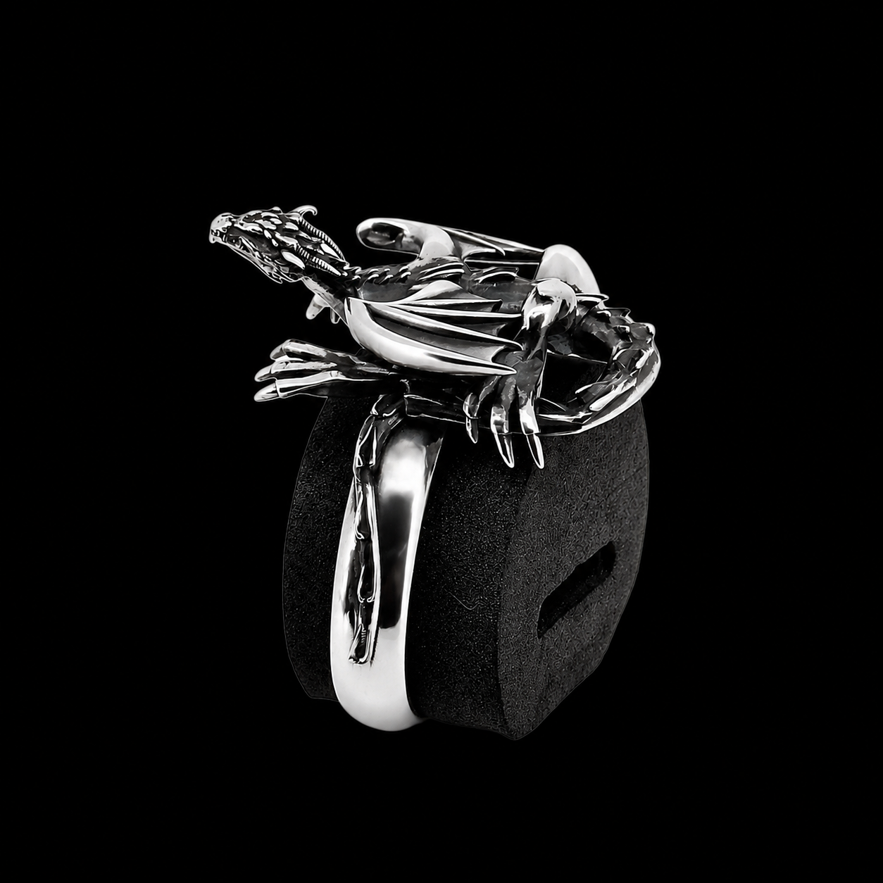 Sterling Silver Dragon Cuff