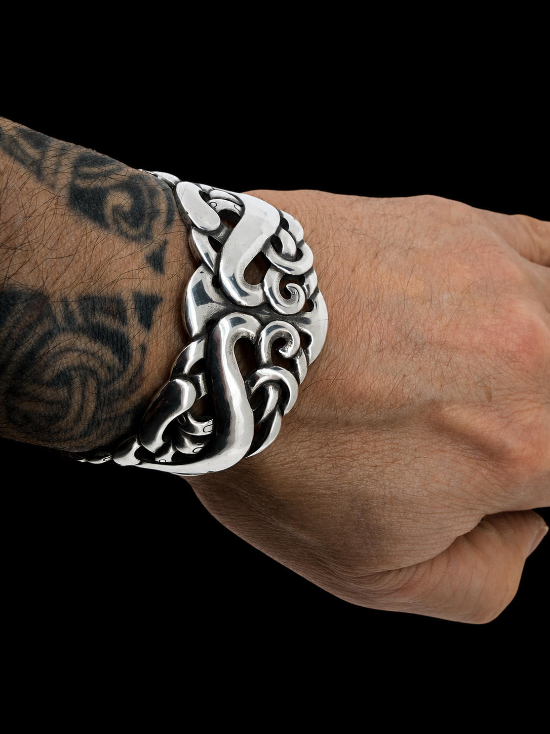 Sterling Silver Manaia Cuff