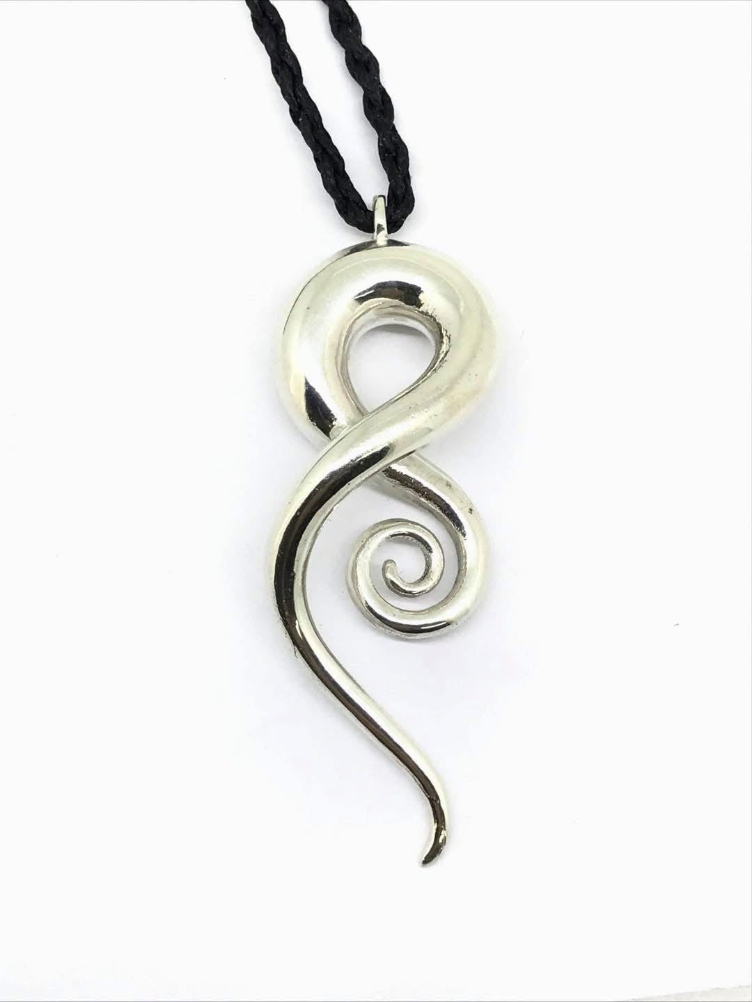 Sterling Silver Twist Koru Pendant