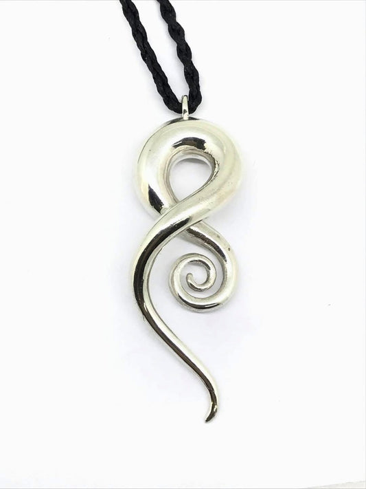 Sterling Silver Twist Koru Pendant