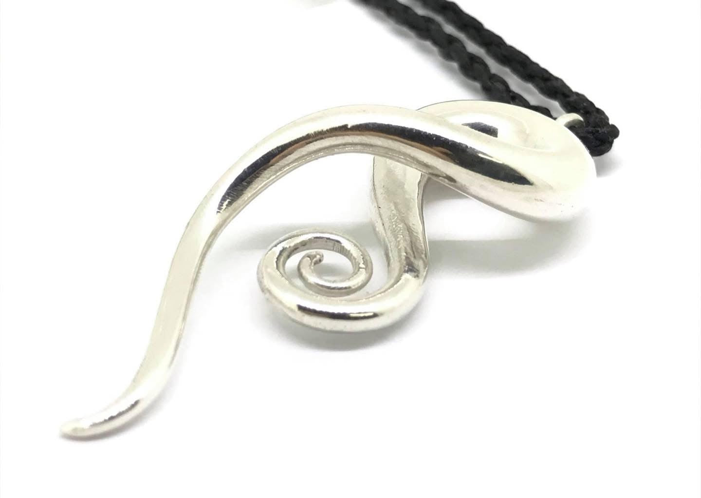Sterling Silver Twist Koru Pendant