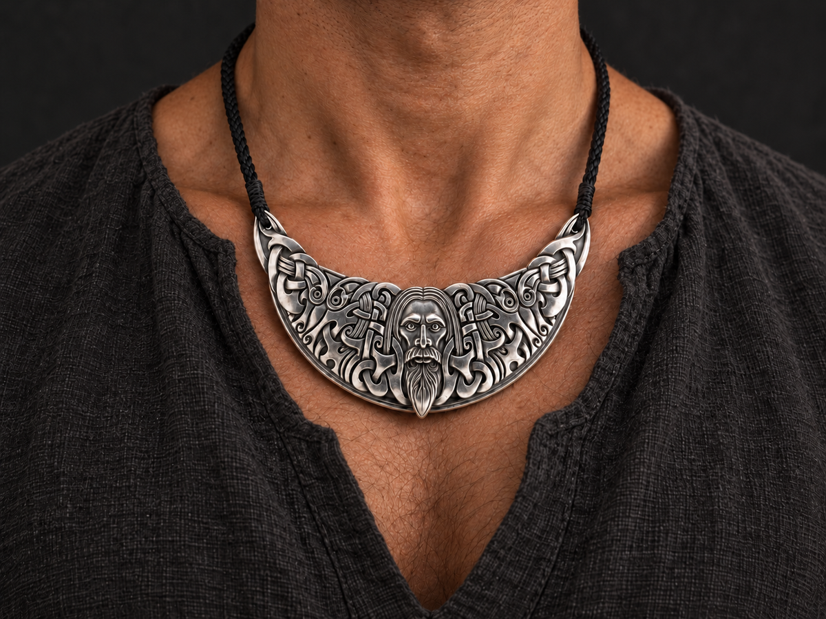Odin and Serpent Healer Necklace