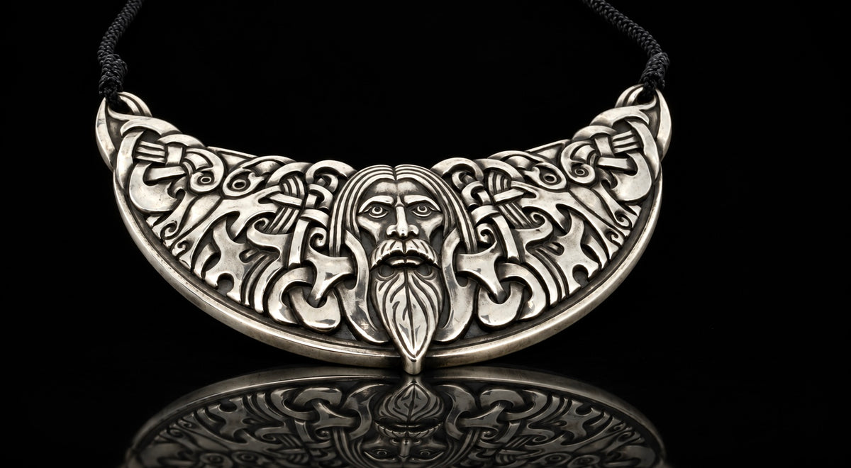 Odin and Serpent Healer Necklace