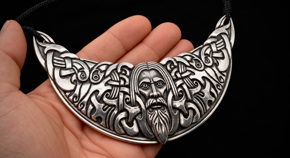 Odin and Serpent Healer Necklace