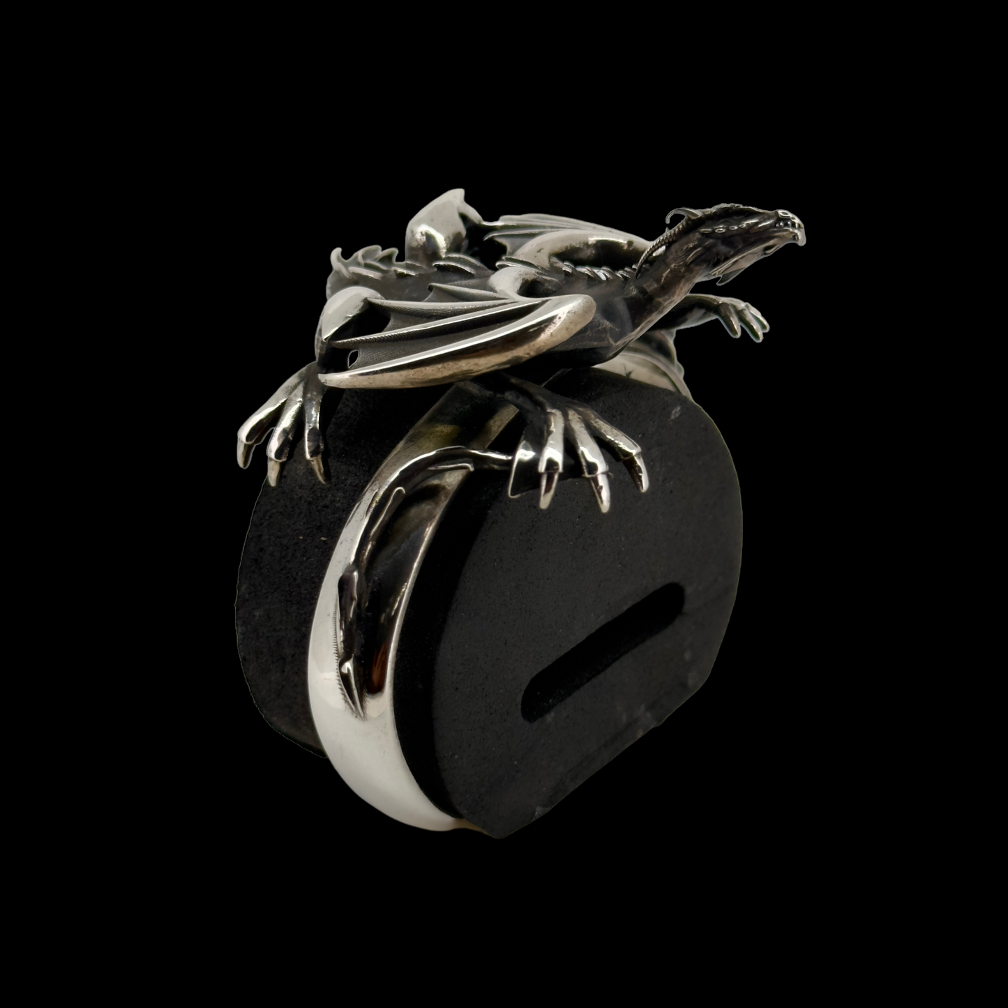 Sterling Silver Dragon Cuff