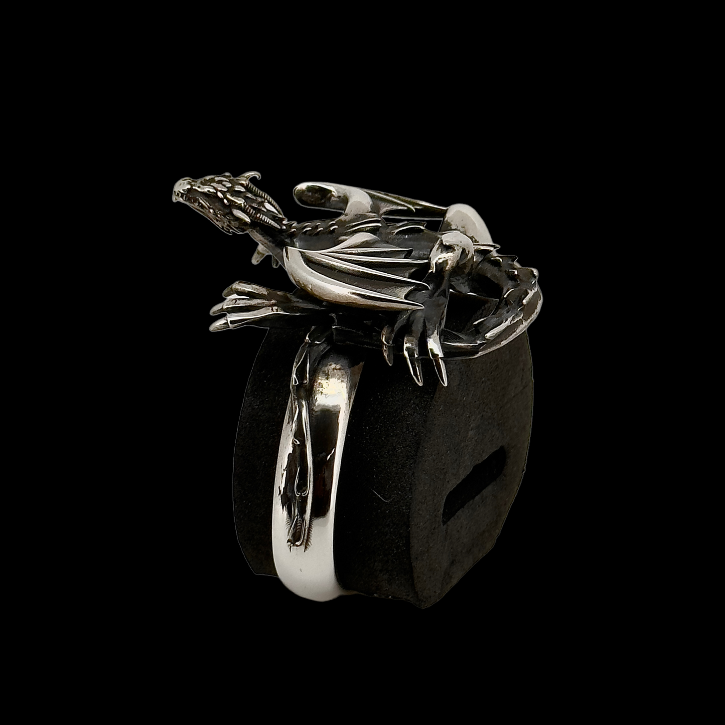 Sterling Silver Dragon Cuff