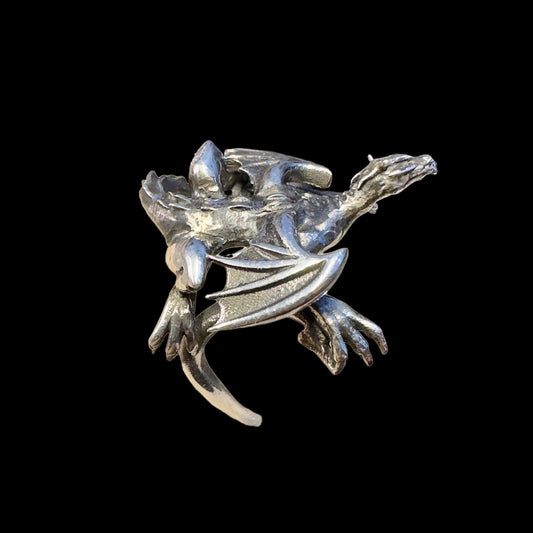 Sterling Silver Dragon Ring
